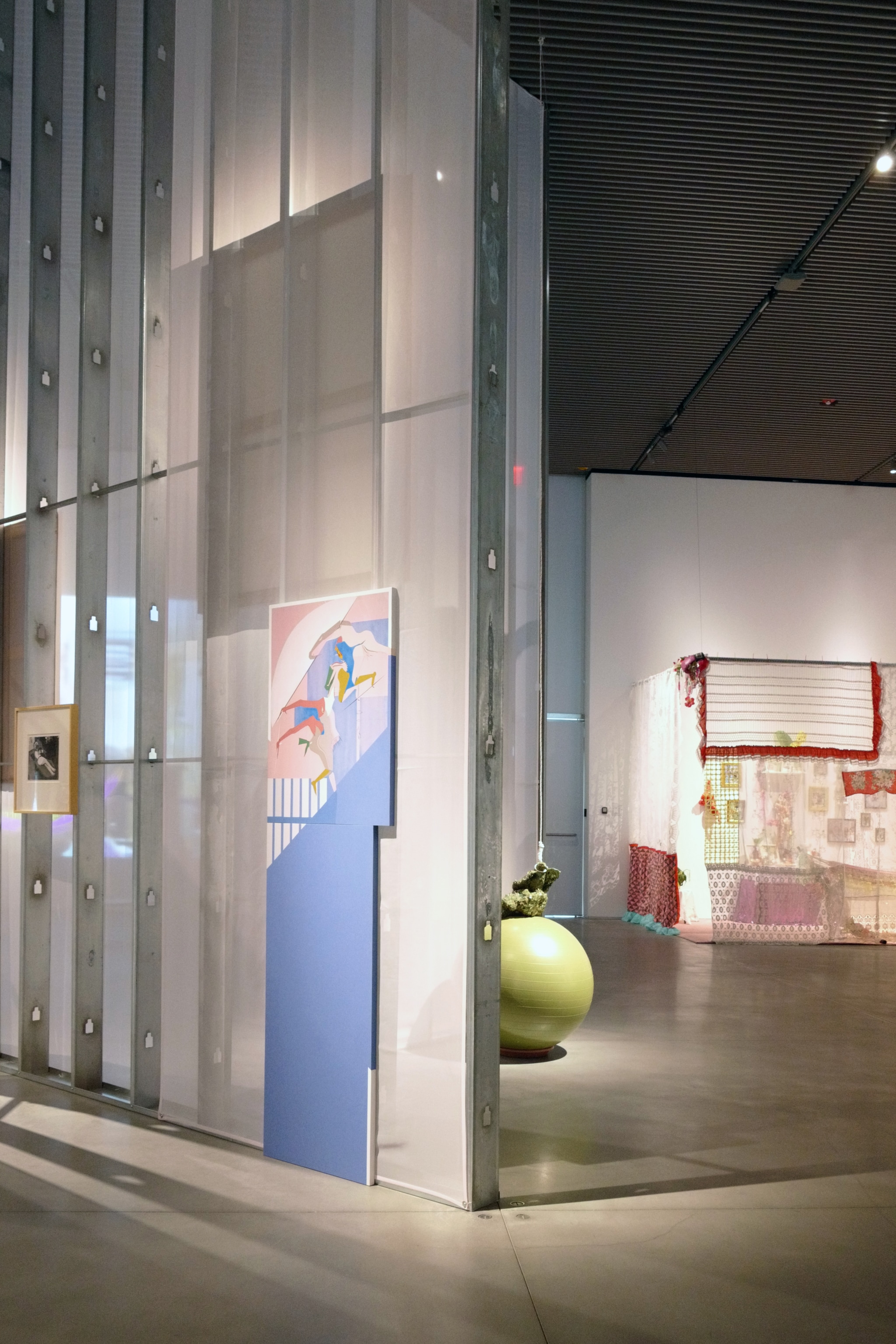 An installation photo of Maryam Hoseini and Phoebe d'Heurle's commission for Open Call