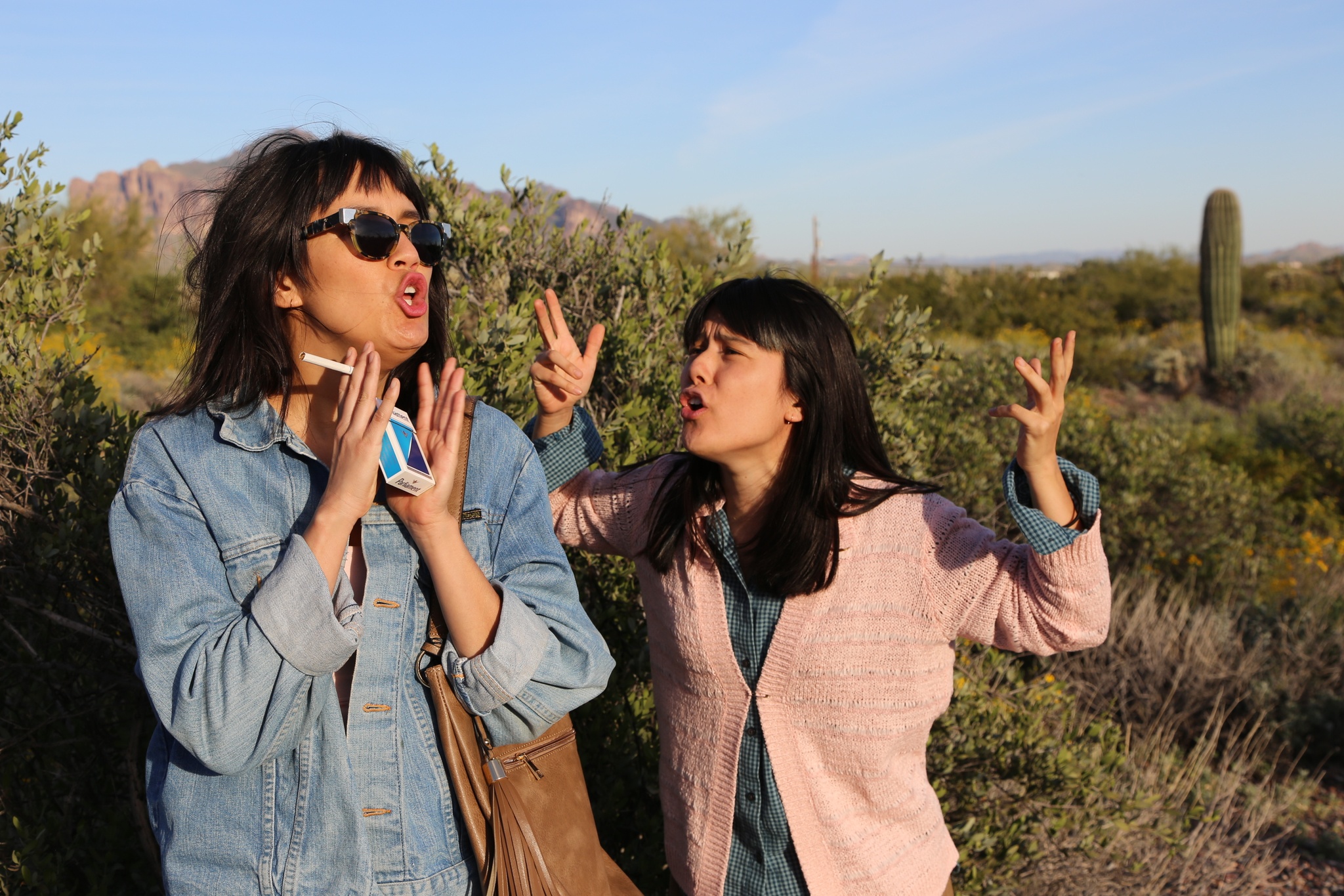 Maia and Zoe Chao in a production photo from Open Call artist Maia Chao's video work What Draws Us Together, What Drives Us Apart