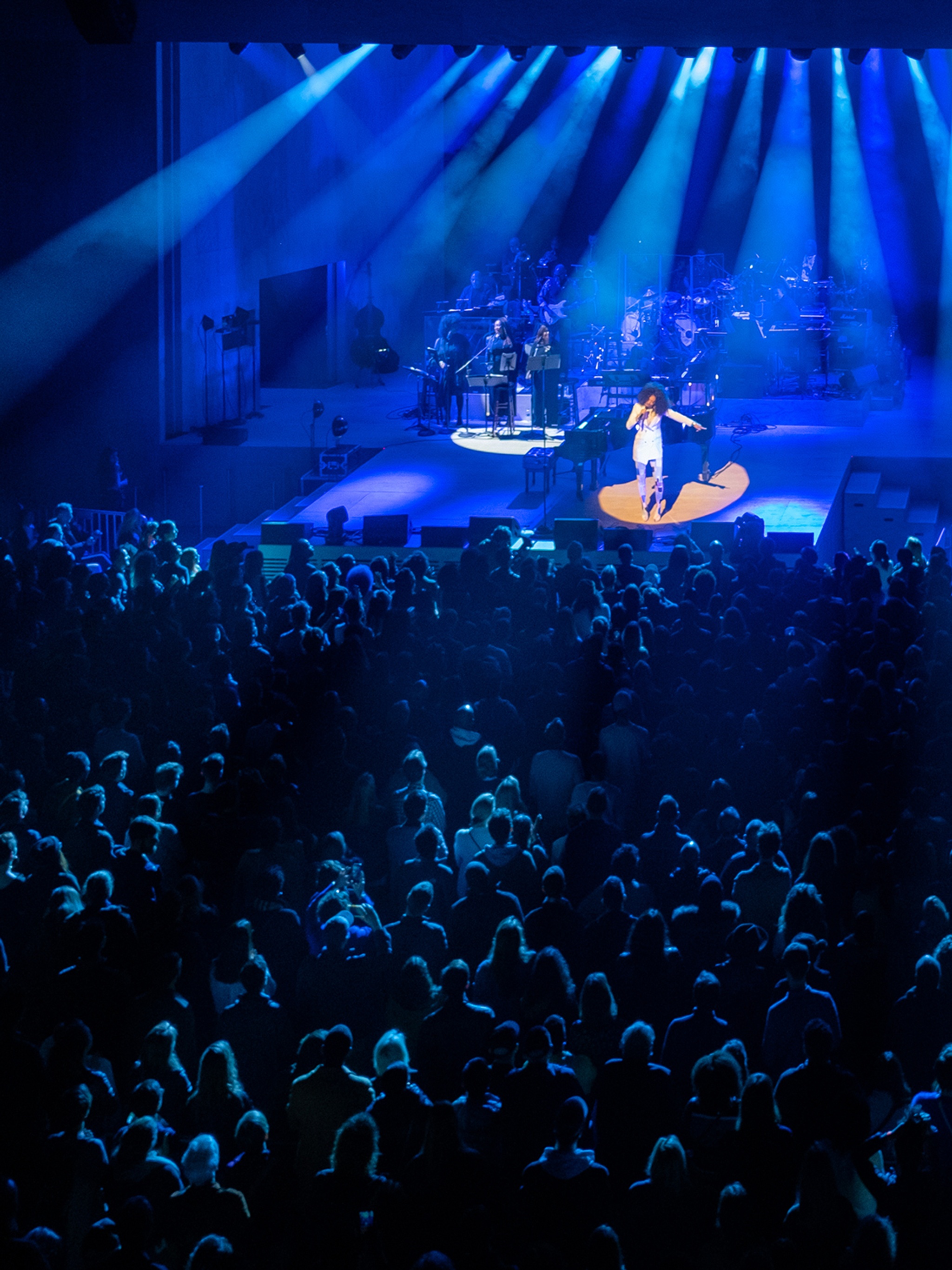 Judith Hill performs on stage in front of the audience on Night 3 of Soundtrack of America